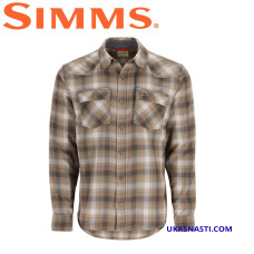 Рубашка Simms Santee Flannel Shirt Bayleaf/Sunglow Pane Ombre размер 2XL